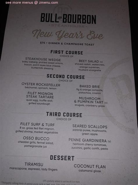 Bull & Bourbon Steakhouse Restaurant .